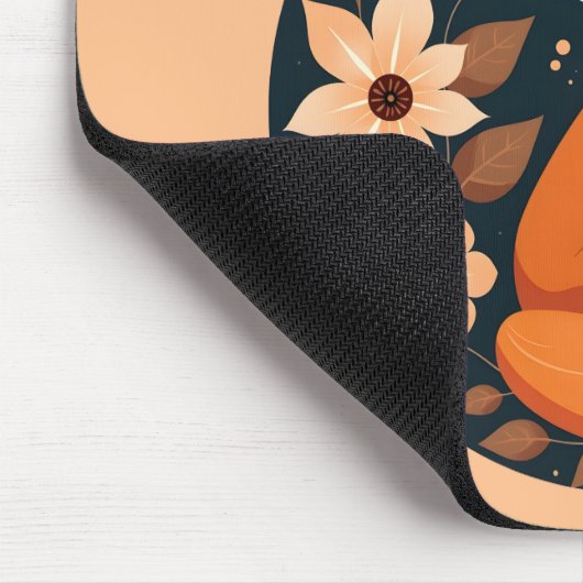 Boho Fox "Bleibe Wild, Bleibe frei" Holzdesign Mousepad (Ecke)