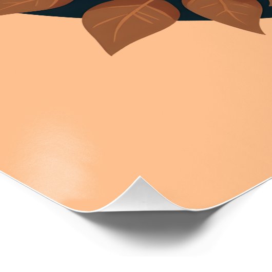 Boho Fox "Bleibe Wild, Bleibe frei" Holzdesign Poster (Ecke)