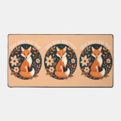 Boho Fox "Bleibe Wild, Bleibe frei" Holzdesign Schreibtischunterlage (Vorderseite)