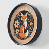 Boho Fox "Bleibe Wild, Bleibe frei" Holzdesign Uhr (Winkel)