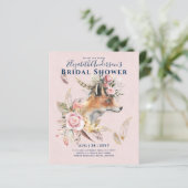 Boho FOX Brautparty Woodland Feathers Floral (Stehend Vorderseite)