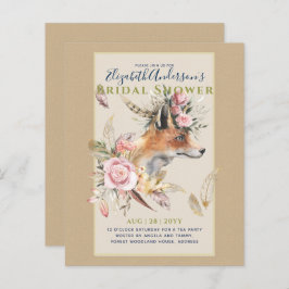 Boho FOX Brautparty Woodland Feathers Floral