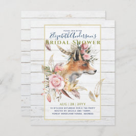 Boho FOX Brautparty Woodland Feathers Floral