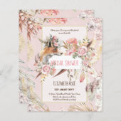 Boho FOX Brautparty Woodland Feathers Floral (Vorne/Hinten)