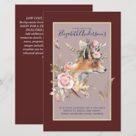 Boho FOX Brautparty Woodland Feathers Floral