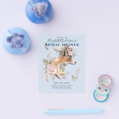 Boho FOX Brautparty Woodland Feathers Floral Flyer (Einzeln)