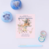 Boho FOX Brautparty Woodland Feathers Floral Flyer (Einzeln)