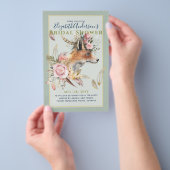 Boho FOX Brautparty Woodland Feathers Floral Flyer (Handgriff)