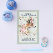 Boho FOX Brautparty Woodland Feathers Floral Flyer (Einzeln)