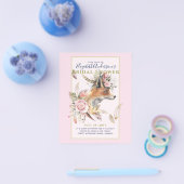 Boho FOX Brautparty Woodland Feathers Floral Flyer (Einzeln)