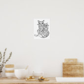 Boho Fox Doodle 2 Poster (Küche)