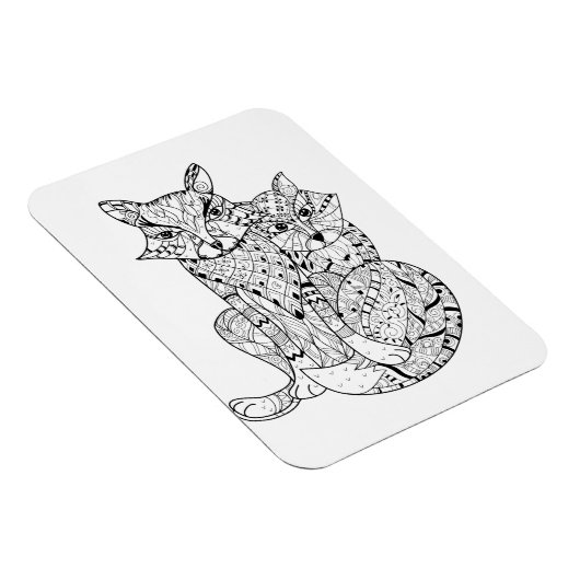 Boho Fox Doodle Magnet (Rechte Seite)