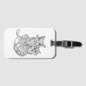 Boho Fox-Gekritzel Gepäckanhänger (Vorderseite (Horizontal))