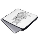 Boho Fox-Gekritzel Laptopschutzhülle (Vorne Knopf)