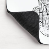 Boho Fox-Gekritzel Mousepad (Ecke)