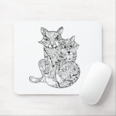 Boho Fox-Gekritzel Mousepad (Mit Mouse)