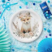 Boho Fox Girl Woodland Party Pappteller (Party)