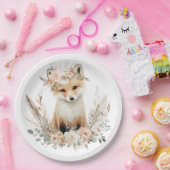 Boho Fox Girl Woodland Party Pappteller (Party)