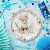 Boho Fox Girl Woodland Party Pappteller (Party)
