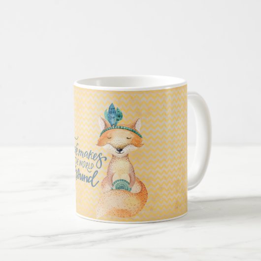 Boho Fox Liebe Zitat Kaffeetasse (VorderseiteRechts)