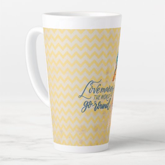 Boho Fox Liebe Zitat Milchtasse (Linke Ecke)