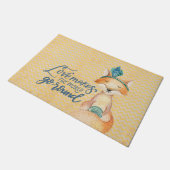 Boho Fox Liebe Zitat vor der Tür Fußmatte (Schrägansicht)