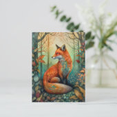 Boho Fox Postkarte (Stehend Vorderseite)