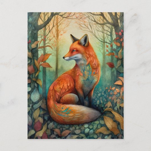 Boho Fox Postkarte (Vorderseite)