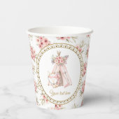 Boho Fox T-Shirt Pee Baby Dusche Papiertücher Pappbecher (Rückseite)