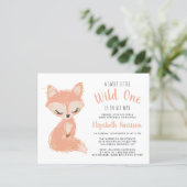 Boho Fox Terracotta Baby Girl Sprinkle (Stehend Vorderseite)