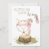 *~* Boho Fox Wald Feathers Arrow Einladung (Vorderseite)