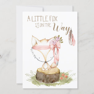 *~* Boho Fox Wald Feathers Arrow Einladung
