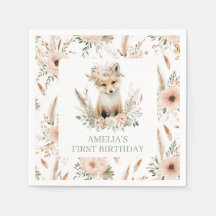 Boho Fox Woodland ThemenGeburtstagsparty