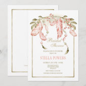 Boho Frame Dusche Einladung (Vorne/Hinten)