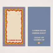 Boho Frame Earring Necklace Juwelier Display Card (Vorne & Hinten)