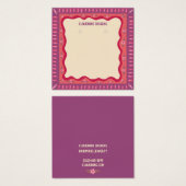 Boho Frame Earring Necklace Juwelier Display Card (Vorne & Hinten)