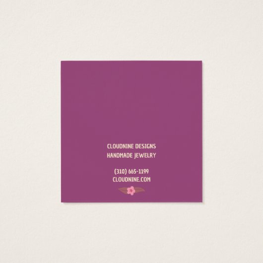 Boho Frame Earring Necklace Juwelier Display Card (Rückseite)