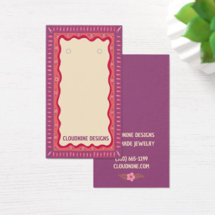 Boho Frame Earring Necklace Juwelier Display Card