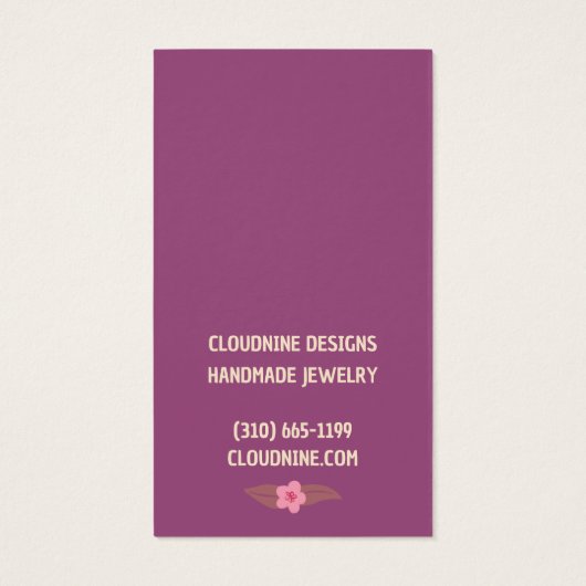 Boho Frame Earring Necklace Juwelier Display Card (Rückseite)