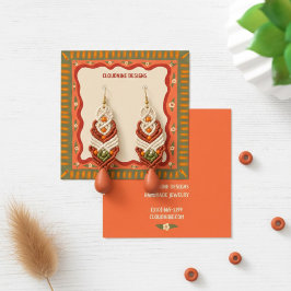 Boho Frame Earring Necklace Juwelier Display Card