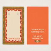 Boho Frame Earring Necklace Juwelier Display Card (Vorne & Hinten)