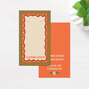 Boho Frame Earring Necklace Juwelier Display Card