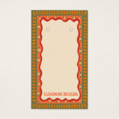 Boho Frame Earring Necklace Juwelier Display Card (Vorderseite)