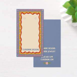 Boho Frame Earring Necklace Juwelier Display Card