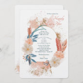 Boho Frame Einladung zur zweiten Hochzeit (Vorne/Hinten)