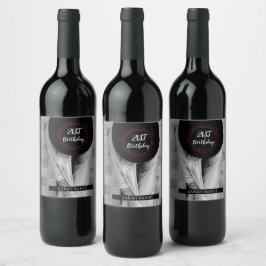 Boho Frau 21. Geburtstag Custom Foto Weinetikett