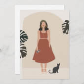 Boho Frau in Terracotta Dress Summer Fashion (Vorne/Hinten)