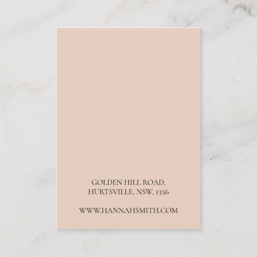 Boho Frau Stud Earring Display Visitenkarte (Rückseite)