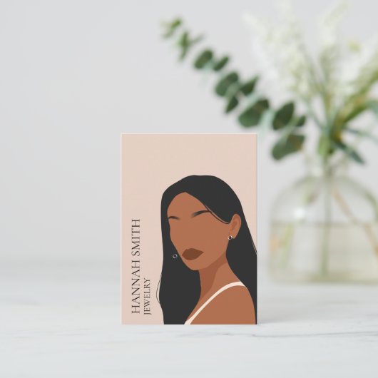 Boho Frau Stud Earring Display Visitenkarte (Stehend Vorderseite)