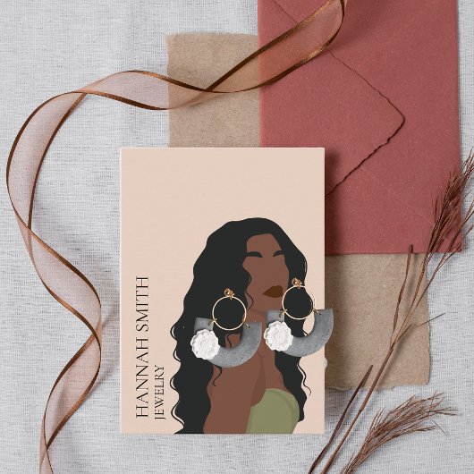 Boho Frau Stud Earring Display Visitenkarte